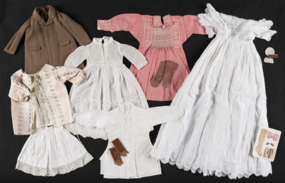 Lot 335 - Miniature Clothes. A collection finely knitted by Mrs Coward of Roundway, Devizes, 1820