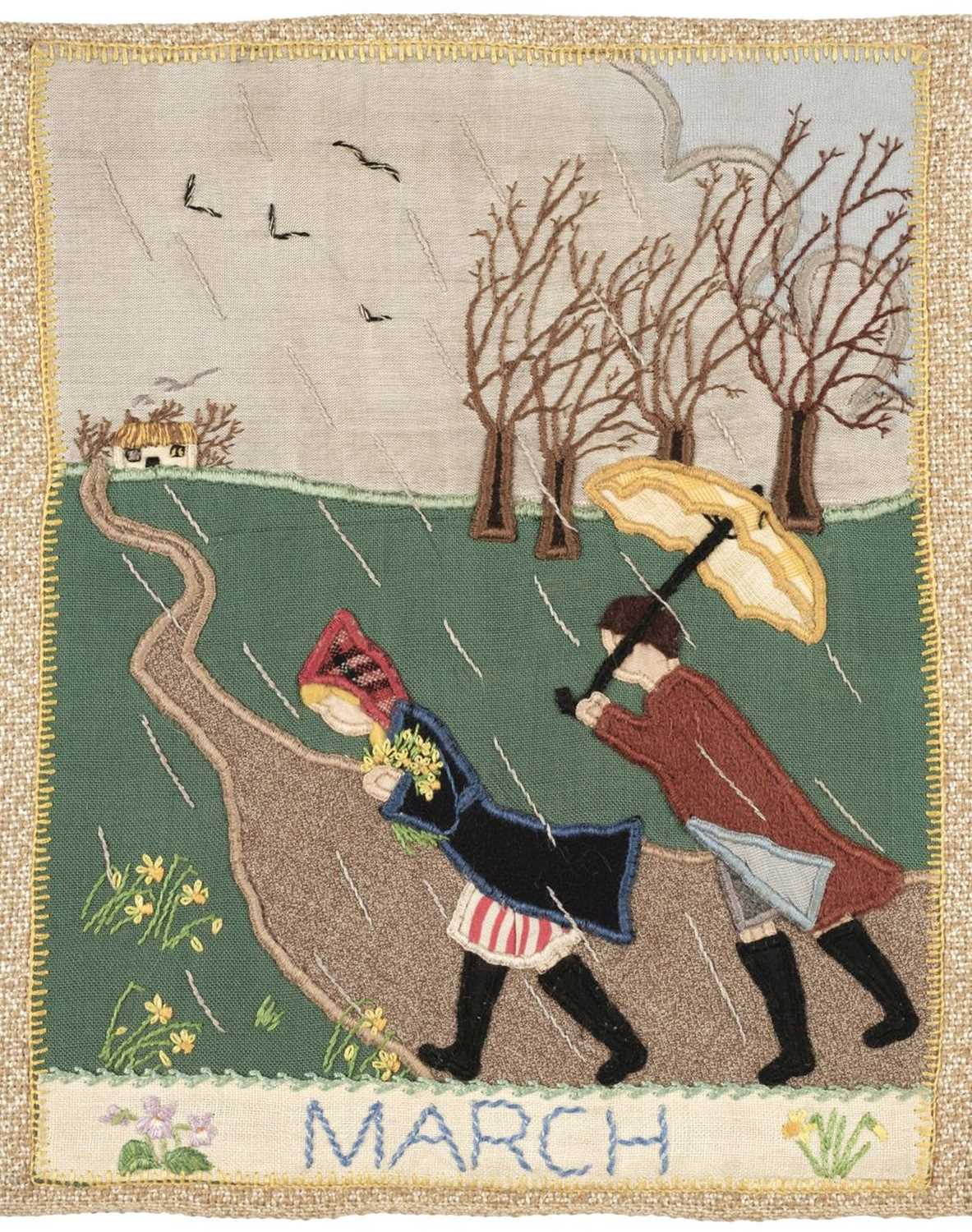 Lot 301 - Educational Needlework. Frieze for an Infant's Classroom, by Patricia Hunter, c. 1940s, & others