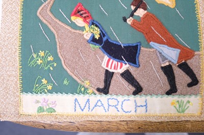Lot 301 - Educational Needlework. Frieze for an Infant's Classroom, by Patricia Hunter, c. 1940s, & others