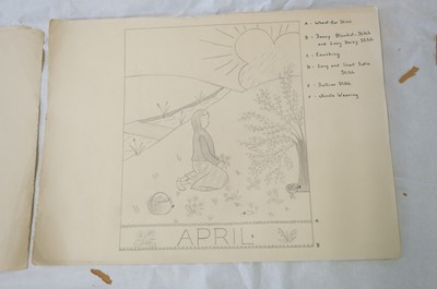 Lot 301 - Educational Needlework. Frieze for an Infant's Classroom, by Patricia Hunter, c. 1940s, & others