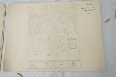 Lot 301 - Educational Needlework. Frieze for an Infant's Classroom, by Patricia Hunter, c. 1940s, & others