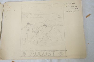 Lot 301 - Educational Needlework. Frieze for an Infant's Classroom, by Patricia Hunter, c. 1940s, & others