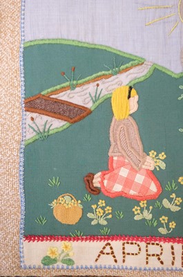 Lot 301 - Educational Needlework. Frieze for an Infant's Classroom, by Patricia Hunter, c. 1940s, & others