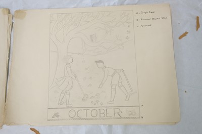 Lot 301 - Educational Needlework. Frieze for an Infant's Classroom, by Patricia Hunter, c. 1940s, & others