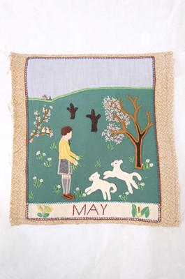 Lot 301 - Educational Needlework. Frieze for an Infant's Classroom, by Patricia Hunter, c. 1940s, & others