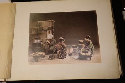 Lot 28 - Japan. An album of 48 photographic views, circa 1890s