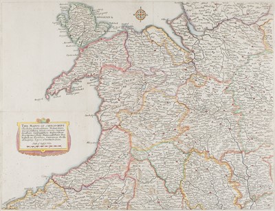 Lot 203 - North Wales. Jenner (Thomas), The Mappe of Shropshire, Cheshire, Staffordshire..., 1676