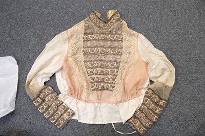 Lot 294 - Clothing & Accessories. An Edwardian beaded blouse, circa 1905, & other items