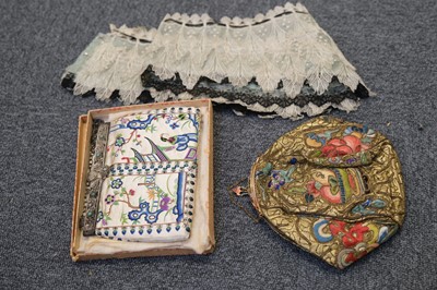 Lot 294 - Clothing & Accessories. An Edwardian beaded blouse, circa 1905, & other items