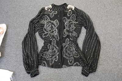 Lot 294 - Clothing & Accessories. An Edwardian beaded blouse, circa 1905, & other items
