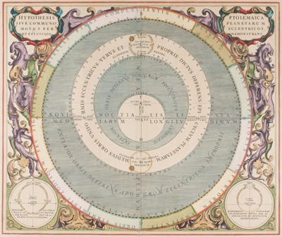 Lot 158 - Celestial chart. Cellarius (Andreas). Hypothesis Ptolemaica sive communis Planetarum..., circa 1661