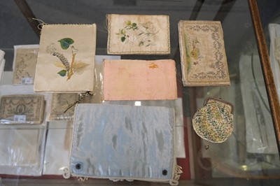 Lot 309 - Embroidered Pocket Book. A silk wallet or purse, circa 1780s