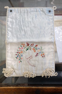 Lot 309 - Embroidered Pocket Book. A silk wallet or purse, circa 1780s