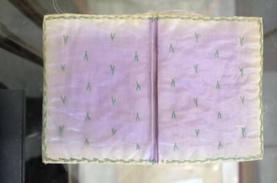 Lot 309 - Embroidered Pocket Book. A silk wallet or purse, circa 1780s