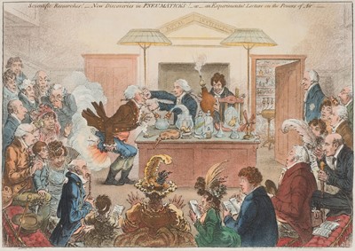 Lot 256 - Gillray (James). Scientific Researches! - New Discoveries in Pneumaticks!..., 1802