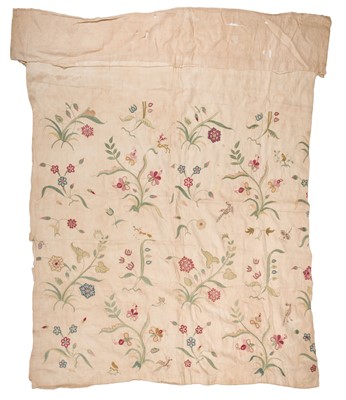 Lot 305 - Embroidered Panel. An 18th century needlework panel