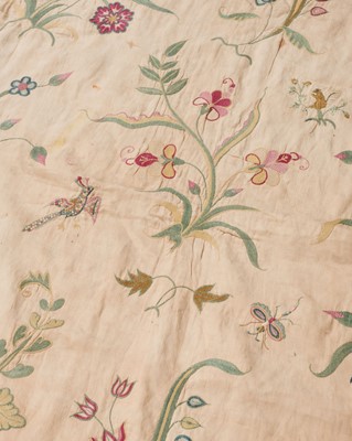 Lot 305 - Embroidered Panel. An 18th century needlework panel