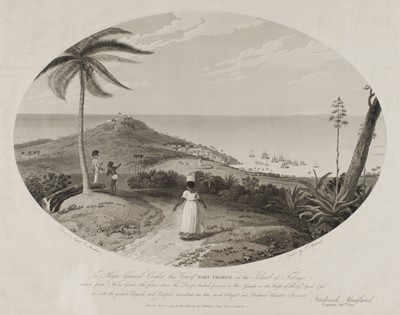 Lot 302 - West Indies. Medland (T.). To Major General Cuyler, this View of Fort George..., Tobago..., 1793