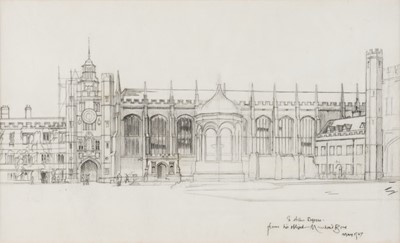 Lot 221 - Bone (David Muirhead, 1876-1953). Front view of Trinity College, Cambridge, 1949