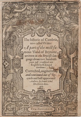 Lot 318 - Caradoc (of Llancarvan). The Historie of Cambria, 1st edition, 1584