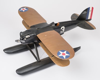 Lot 214 - Schneider Trophy. A scratch-built model of the American Curtiss R3C-2