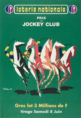 Lot 237 - Loterie Nationale - Prix du Jockey Club, published Paris, 1974, colour lithographic poster