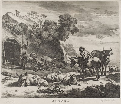 Lot 298 - Visscher (Johannes). Set of four 'Times of the Day', circa 1660