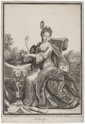 Lot 252 - Four Continents. Four allegorical female representations of the continents, circa 1715