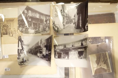 Lot 8 - China. A group of 8 photographs of Chinese street and market scenes, c. 1900-1910