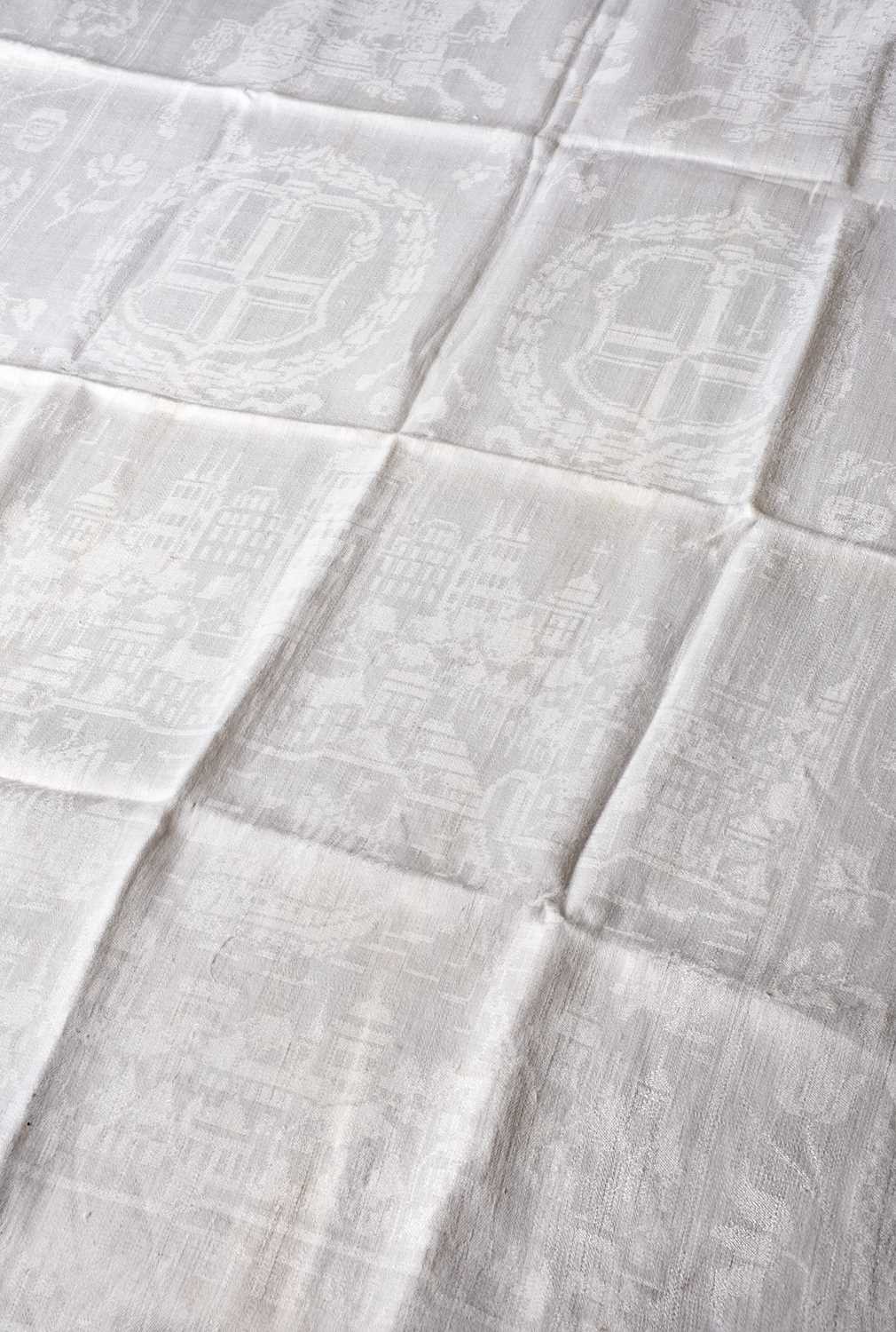 Lot 338 - Queen Victoria. A napkin from the Banquet held at the Guildhall, London, 1837