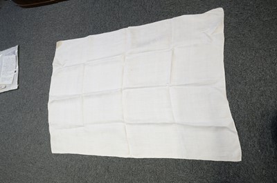Lot 338 - Queen Victoria. A napkin from the Banquet held at the Guildhall, London, 1837