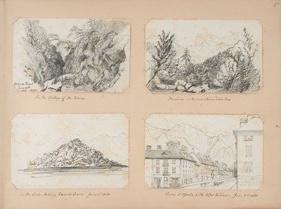 Lot 132 - Amphlett (Mary G., 1810-1880). An album of watercolours and drawings, c. 1840s/1860s