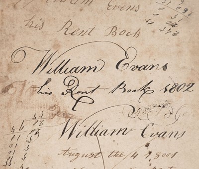 Lot 98 - Manuscript Account Book. A bound ledger of farming accounts & rents etc., early-mid 19th century