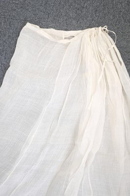 Lot 310 - Embroidered Skirt. A Regency needlework muslin skirt, circa 1810, & 2 others