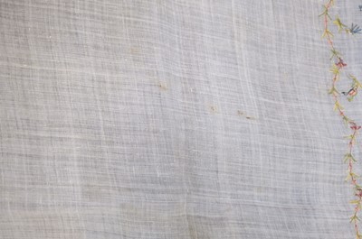 Lot 310 - Embroidered Skirt. A Regency needlework muslin skirt, circa 1810, & 2 others