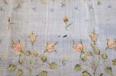 Lot 310 - Embroidered Skirt. A Regency needlework muslin skirt, circa 1810, & 2 others