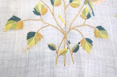 Lot 310 - Embroidered Skirt. A Regency needlework muslin skirt, circa 1810, & 2 others