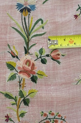Lot 310 - Embroidered Skirt. A Regency needlework muslin skirt, circa 1810, & 2 others