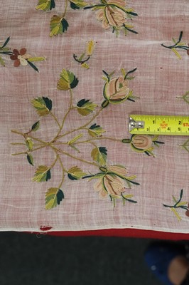 Lot 310 - Embroidered Skirt. A Regency needlework muslin skirt, circa 1810, & 2 others