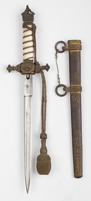 Lot 387 - Baustaedt. An Imperial German Naval officer's dirk belonging to Theodor Johannes Wilhelm Baustaedt