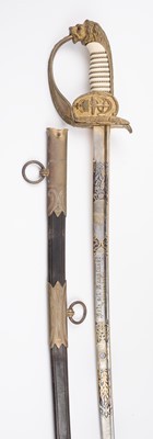 Lot 390 - Baustaedt. Imperial German Naval officer's sword belonging to Theodor Johannes Wilhelm Baustaedt