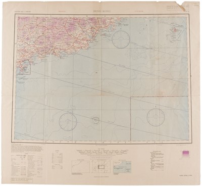Lot 180 - Hong Kong. Two sea charts, Hong Kong & Canton, circa 1946