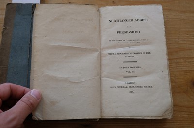 Lot 518 - Austen (Jane). Northanger Abbey: And Persuasion, vols II-III only (of 4), 1st edition, 1818