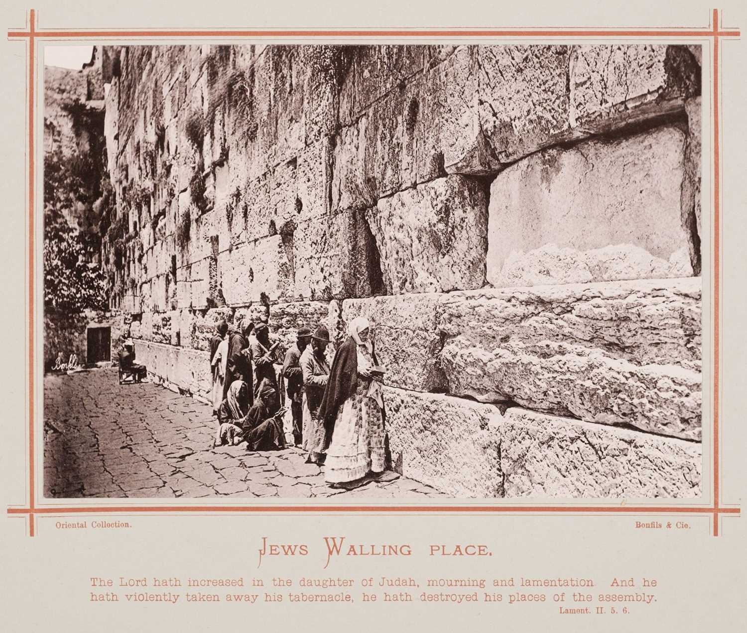 Lot 36 - Palestine. A portfolio of 24 views of Palestine, ‘Oriental Collection’, by Bonfils & Cie., c. 1880s