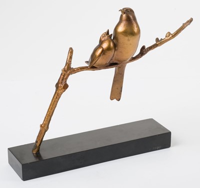 Lot 191 - Becquerel (André Vincent, 1893-1981). OIseau et son petit sur une branche
