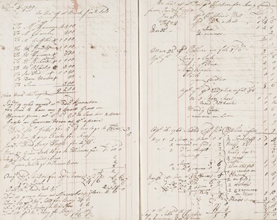 Lot 82 - Burlton Hall Account Book. Accounts written by Thomas Vaughan of Bulton Hall, 1755-1768