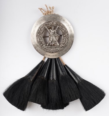 Lot 397 - Black Watch. A fine Black Watch (Royal Highlanders) officer's white metal plaid brooch, circa 1900