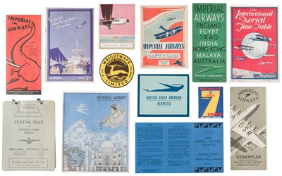 Lot 41 - Imperial Airways. A collection of Imperial Airways 1920s/30s timetables (80 items)