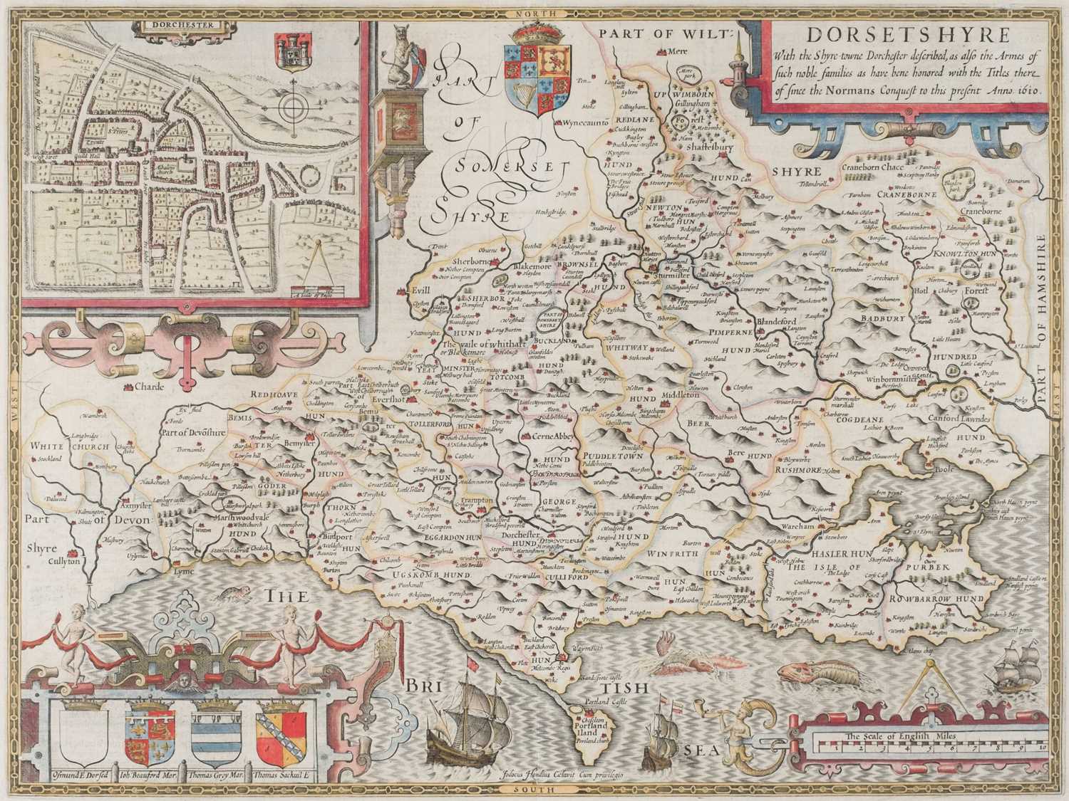 Lot 23 - Dorset. Speed (John), Dorsetshyre with the Shyre-towne Dorchester described..., circa 1627