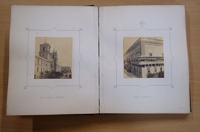 Lot 30 - Malta. An Album of 45 Mounted Photographic Views, 1863-1866